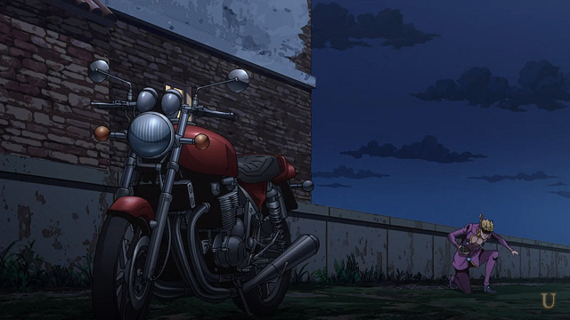 ジョジョの奇妙な冒険第17話メローネのバイク